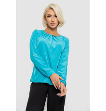 Блуза однотонна, колір блакитний, 230R306
