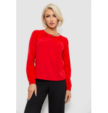 Блуза однотонна, колір червоний, 230R306