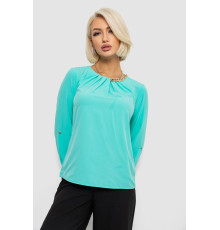 Блуза однотонна, колір м'ятний, 230R306