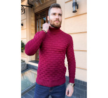 Свитер мужской, цвет бордовый, 161R602