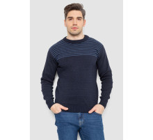 Светр чоловічий в смужку, колір темно-синій, 161R1029