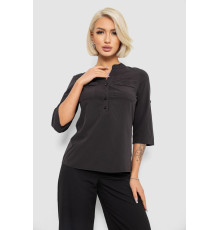 Блуза однотонна, колір чорний, 230R97-1