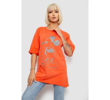 Футболка жіноча з принтом, колір помаранчевий, 244R1023