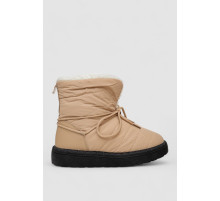 Дутики жіночі зимові на хутрі, колір чорно-бежевий, 248RFM07