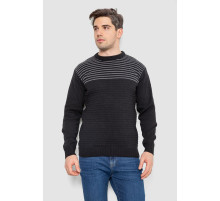 Свитер мужской в полоску, цвет черный, 161R1029