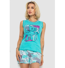 Піжама жіноча, колір бірюзовий, 243R03676 Піжама жіноча, колір бірюзовий, 243R03676