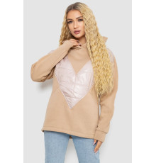 Худі жіночий на флісі тринитка, колір бежевий, 102R7713