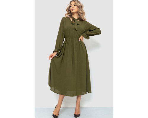 Платье нарядное, цвет хаки, 204R601