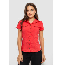 Сорочка жіноча однотонна, колір кораловий, 230R068-1