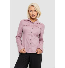 Рубашка женская однотонная, цвет пудровый, 230R068-10