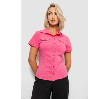 Рубашка женская однотонная, цвет розовый, 230R068-11