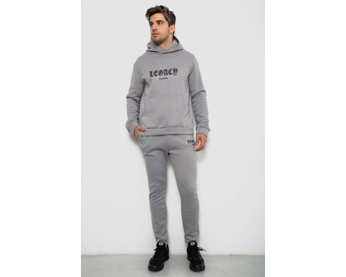 Спортивный костюм мужской на флисе, цвет серый, 238R57046