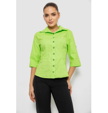 Рубашка женская однотонная, цвет салатовый, 230R068-4