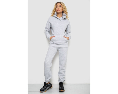 Спортивний костюм жіночий на флісі, колір світло-сірий, 102R7711