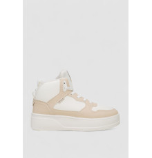 Кроссовки женские зимние на меху, цвет бело-бежевый, 248RQT10