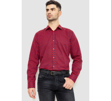 Рубашка мужская в клетку байковая, цвет красно-синий, 214R16-33-164