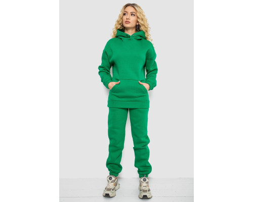 Спортивний костюм жіночий на флісі, колір зелений, 102R7711