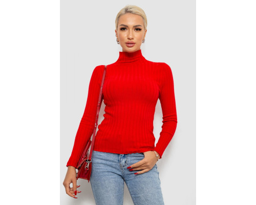 Гольф жіночий однотонний, колір червоний, 204R040