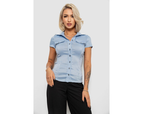 Сорочка класична в смужку, колір блакитний, 230R667