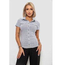 Рубашка классическая в полоску, цвет светло-серый, 230R667