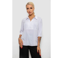 Блуза однотонна, колір білий, 230R70-1