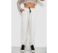 Штаны женские велюровые, цвет молочный, 238R58168