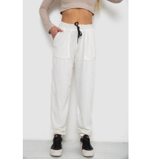 Штани жіночі велюрові, колір молочний, 238R58168