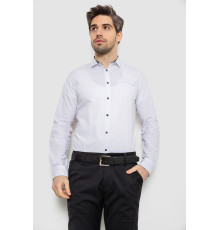 Рубашка мужская однотонная, цвет белый, 186R2072 Рубашка мужская однотонная, цвет белый, 186R2072
