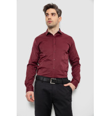 Рубашка мужская однотонная, цвет бордовый, 186R6917