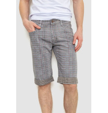 Шорти чоловічі в клітинку, колір сіро-бежевий, 244R31-222