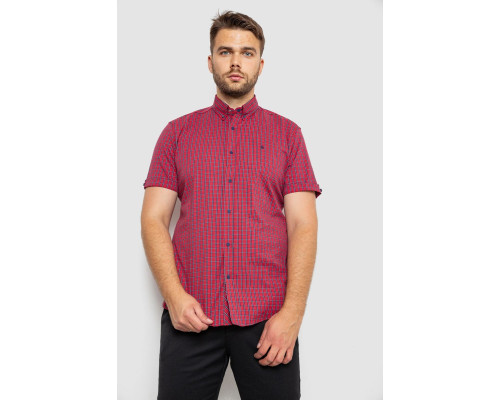 Сорочка чоловіча в клітинку, колір червоний, 214R4564
