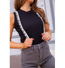 Жіночі підтяжки, в біло-чорний принт, 196R25Y01-3