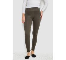 Лосини утеплені на флісі, колір темно-оливковий, 243R051