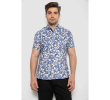 Рубашка мужская с коротким рукавом, цвет сиреневый, 214R582