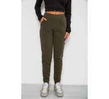 Спортивні штани жіночі на флісі, колір хакі, 238R57013