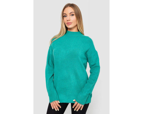 Светр жіночий вовняний, колір зелений, 244R0390