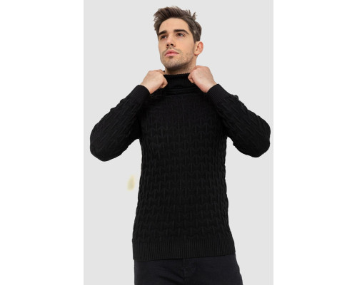 Гольф-светр чоловічий, колір чорний, 161R619