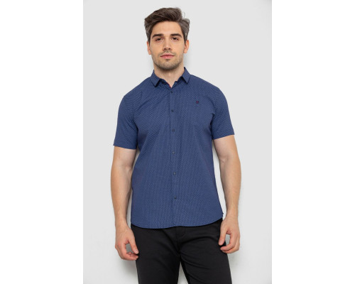 Рубашка мужская с коротким рукавом, цвет синий, 214R6917-13