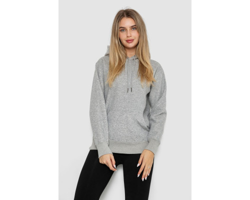 Худі жіночий на флісі, колір сірий, 242R053