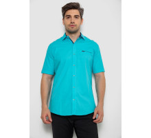 Сорочка чоловіча, колір бірюзовий, 214R7008-1