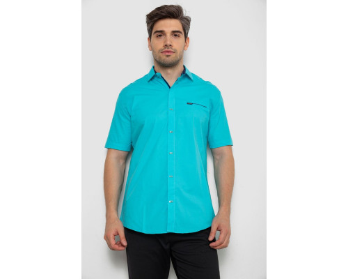 Сорочка чоловіча, колір бірюзовий, 214R7008-1