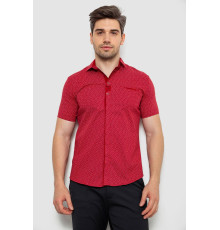Рубашка мужская с принтом, цвет бордовый, 214R7018