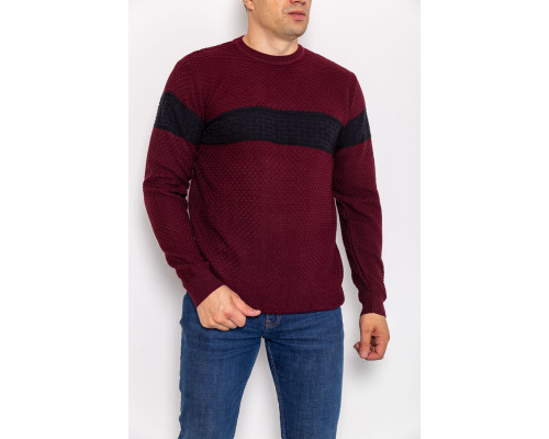 Свитер мужской, цвет бордовый, 161R730