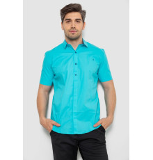Сорочка чоловіча однотонна, колір бірюзовий, 214R7117