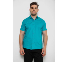 Сорочка чоловіча однотонна, колір бірюзовий, 214R7327-2