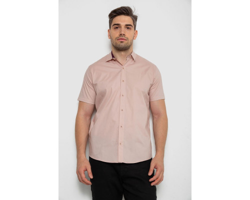 Сорочка чоловіча однотонна, колір пудровий, 214R7327-2