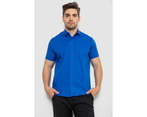 Сорочка чоловіча однотонна, колір електрик, 214R7327-2
