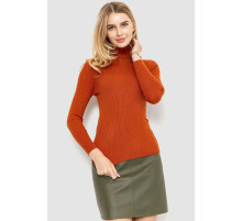 Стильний жіночий гольф у рубчик, колір теракотовий, 204R001