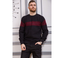 Свитер мужской, цвет черно-бордовый, 161R730