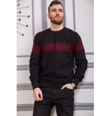 Свитер мужской, цвет черно-бордовый, 161R730